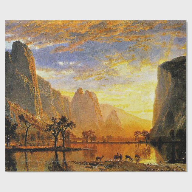 Valley Yosemite av Albert Bierstadt Presentpapper (Platt)