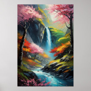 Valleys vitisprar, Small Waterfall Poster