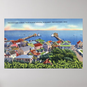 Vallfärda minnesmärken beskådar av hamnen poster