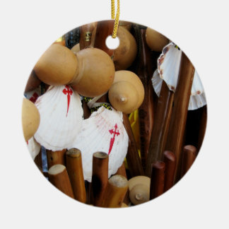 Vallfärda snäckaprydnaden julgransprydnad keramik