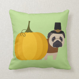 Vallfärda thanksgivingmops kudde