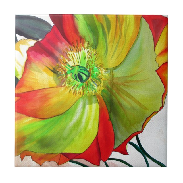 Vallmo Art-makrovallmo Kakelplatta (Framsidan)