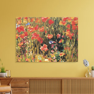 Vallmo av Robert Vonnoh, Vintage Impressionism Canvastryck
