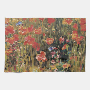 Vallmo av Robert Vonnoh, Vintage Impressionism Kökshandduk