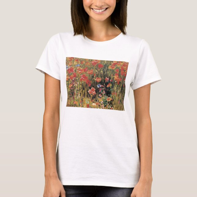 Vallmo av Robert Vonnoh, Vintage Impressionism Tee (Framsida)