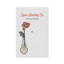 Vallmo Blommigt Jewelry on Light Grått Pin