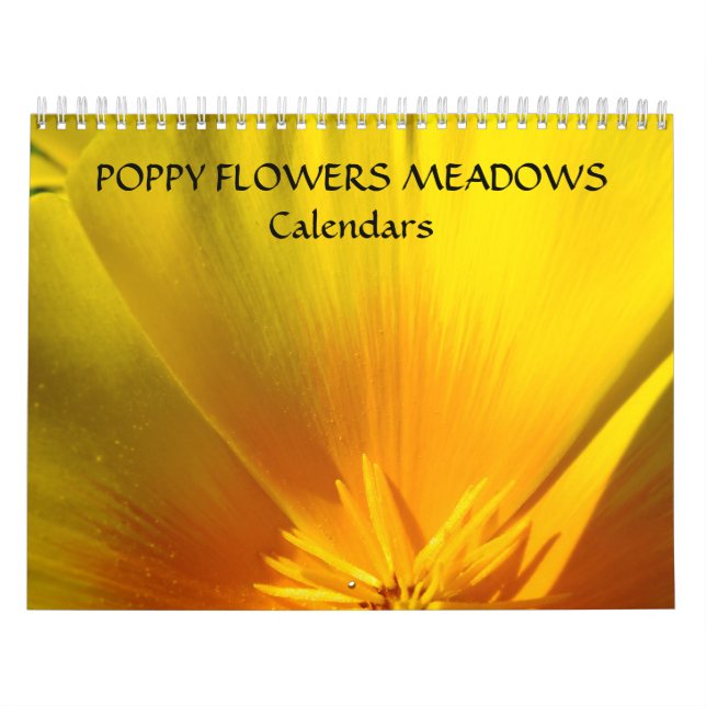 Vallmo BLOMMOR ÄNGAR Kalender Gåvor Högtider (Omslag)