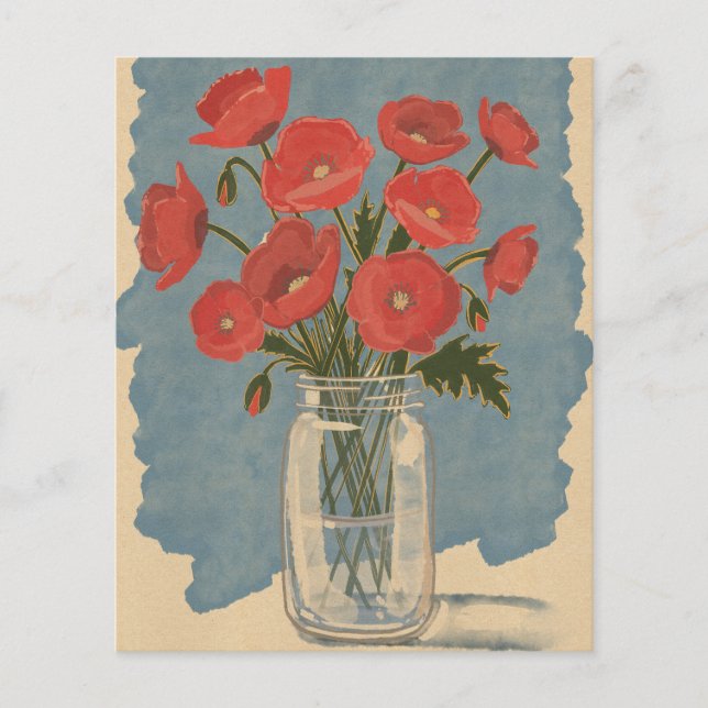 Vallmo blommor flygblad (Framsidan)