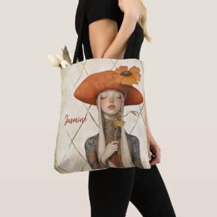 Vallmo Boho Art Personlig Tygkasse