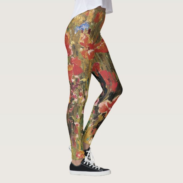 Vallmo by Robert Vonnoh, Vintage Impressionism Leggings (Höger)