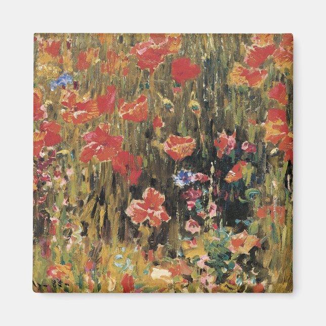Vallmo by Robert Vonnoh, Vintage Impressionism Magnet (Framsidan)