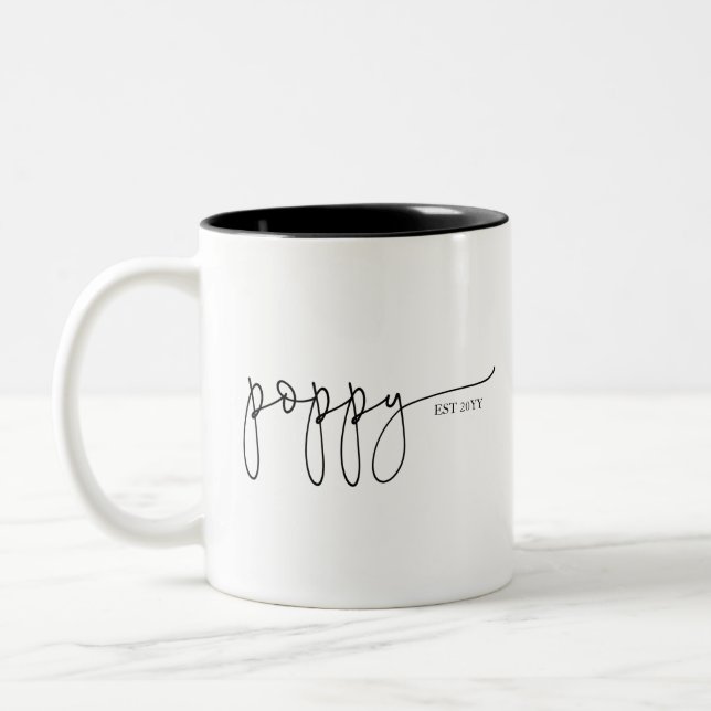 Vallmo etablerad | Grandpa Gift Två-Tonad Mugg (Vänster)