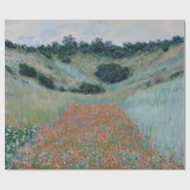 Vallmo Fält i Hollow nära Giverny Monet Presentpapper