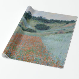 Vallmo Fält i Hollow nära Giverny Monet Presentpapper