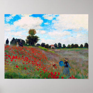 Vallmo Fält, Monet Poster
