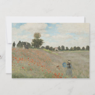 Vallmo fält nära Argenteuil av Claude Monet Inbjudningar