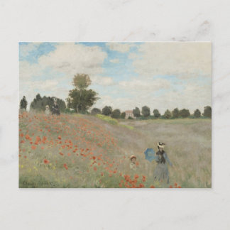 Vallmo fält nära Argenteuil av Claude Monet Vykort