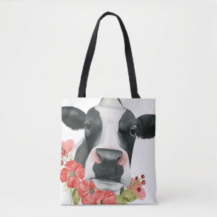 Vallmo Farm - Blad med blommor Tygkasse