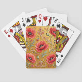Vallmo fleur gyllene design casinokort