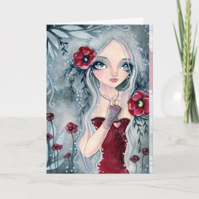 Vallmo från misten - tomt kort (Framsida)