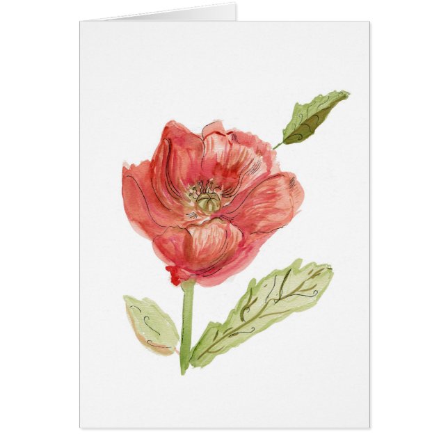 Vallmo Hälsningskort (Framsidan)