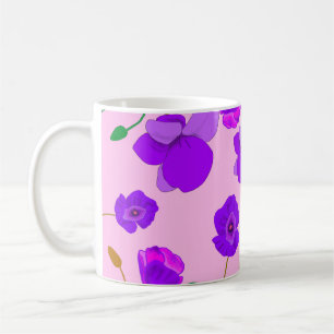 Vallmo (Papaver somniferum) Lilac Kaffemugg