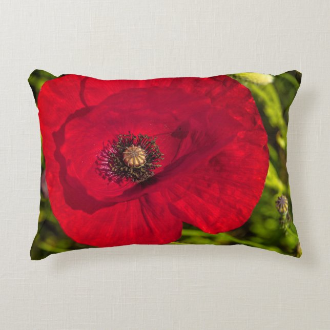 Vallmo-serien nr 2 prydnadskudde (Framsidan)