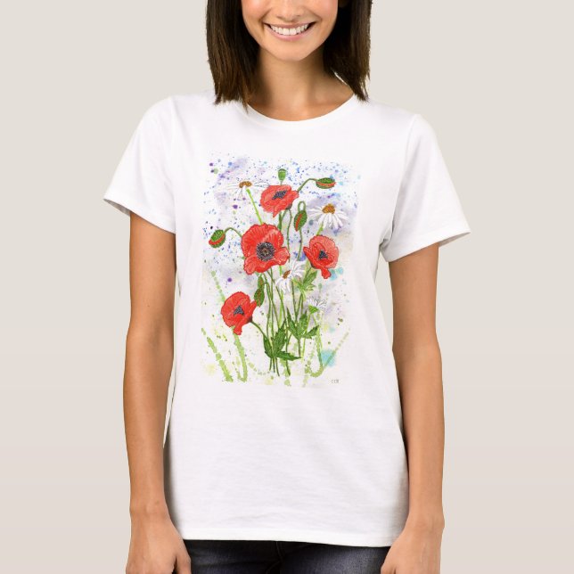 "Vallmo T-tröja Tee (Framsida)