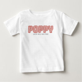 Vallmo Väx Blom Vacker Blommig Grafisk Kontur T Shirt