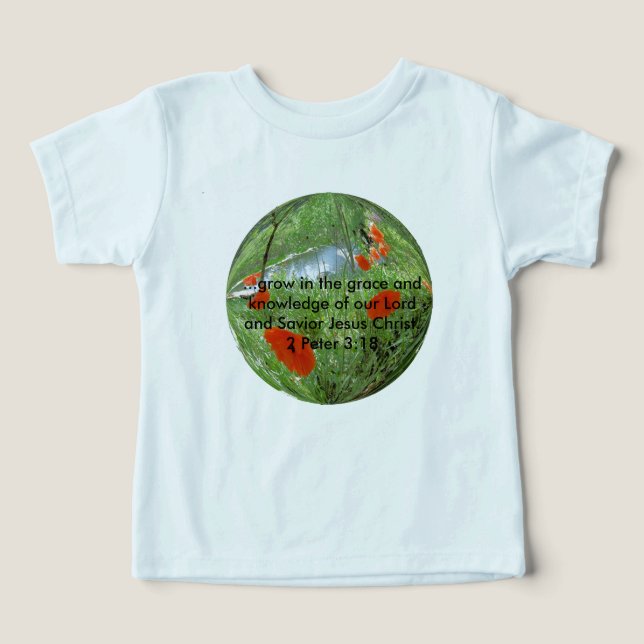vallmo...växa i nåd och kunskap om... tee shirt (Design Framsida)