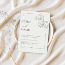 Vallmoblom Wedding Invitation