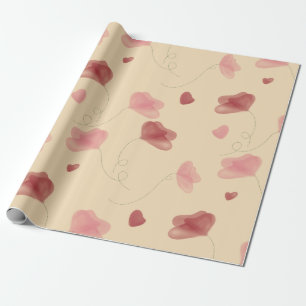 Vallmoblomma i vatten färg presentpapper