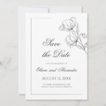 Vallmoblommans minimalistiska chic bröllop spara d