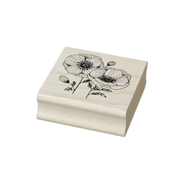 Vallmoblommor Stämpel (Stämpel)