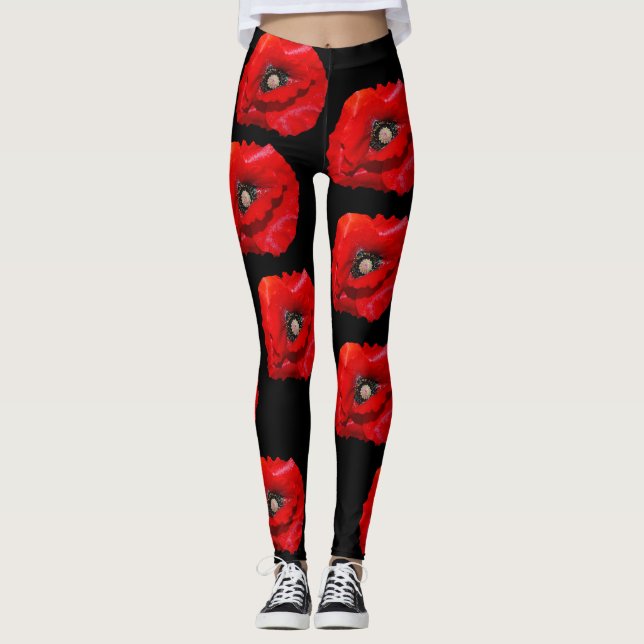 Vallmodamasker Leggings (Framsida)