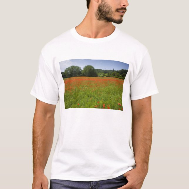 Vallmofält, Chiusi, italien Tee Shirt (Framsida)