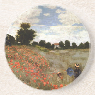 Vallmofält nära Argenteuil vid Claude Monet Underlägg Sandsten