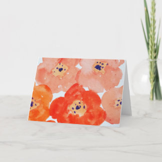 Vallmohälsningkort Kort