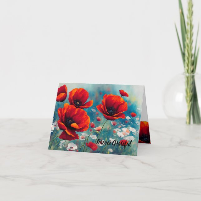 Vallmominne - För mycket tacksamt Kort (Framsida)