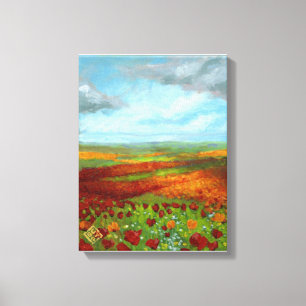 Vallmon drömm Giclee Canvastryck