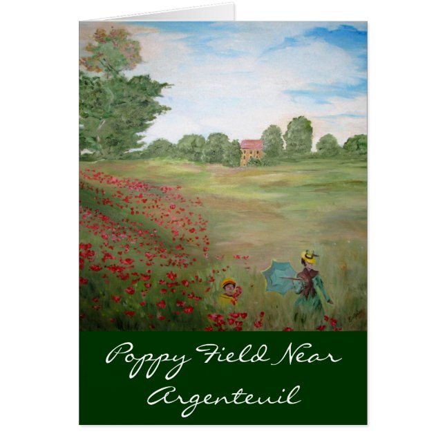 Vallmon sätter in nära Argenteuil Hälsningskort (Framsidan)