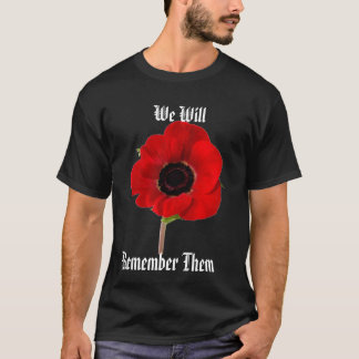 Vallmon ska minns vi, dem tee shirt