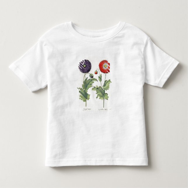 Vallmor: multipliciincarnato för flore 1.Papaver; T Shirt (Framsida)