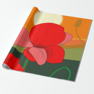 Vallmoskugga vid solnedgång presentpapper