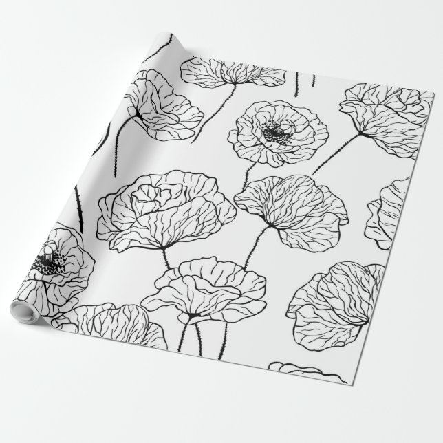 Vallmoträdgård Presentpapper (Utrullad)