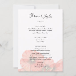 Vallmoväxt Bröllopsmeny Inbjudningar