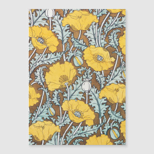 vallmoväxt illustration gul blomma