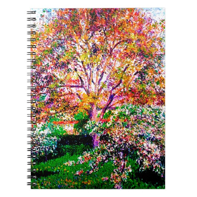 Vallnöt och äpple Träd i Bloom Camille Pissarro Anteckningsbok Med Spiral (Framsidan)