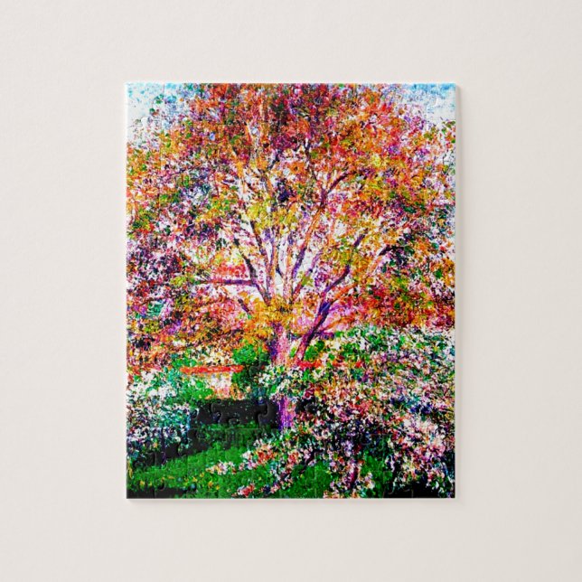 Vallnöt och äpple Träd i Bloom Camille Pissarro Pussel (Vertikal)