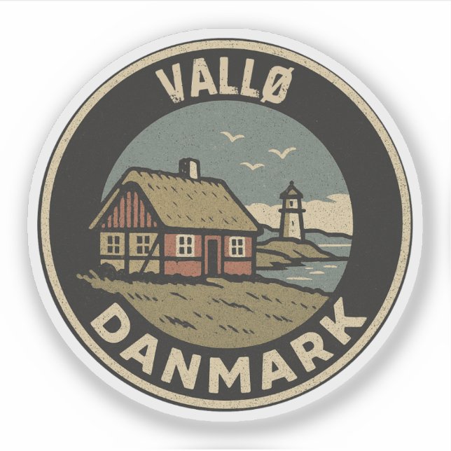 Vallø, Danmark Danmark  Klistermärken (Framsida)